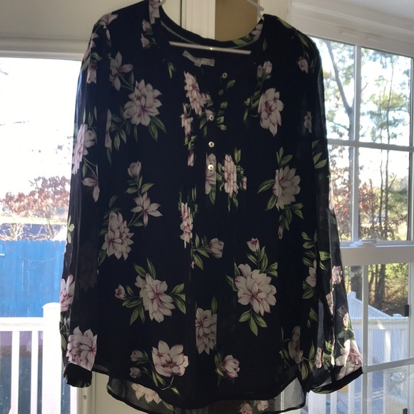 NWT fabulous Daniel Rainn Floral blouse XL